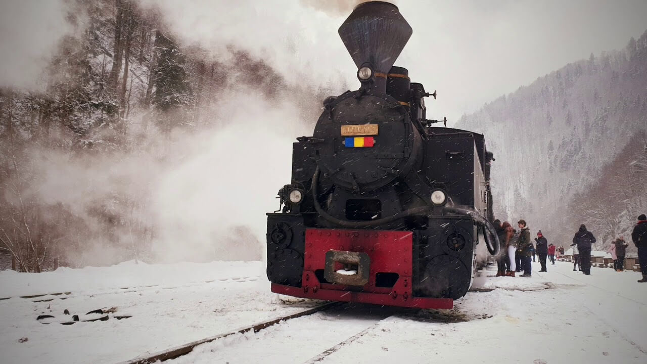 Excursie cu trenul Mocanita iarna la Viseul de Sus