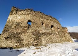 Cetatea Soimos judetul Arad iarna