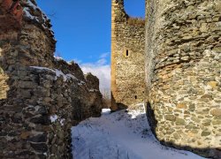 Cetatea Soimos judetul Arad iarna