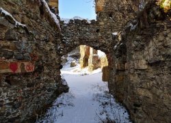 Cetatea Soimos judetul Arad iarna