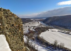Cetatea Soimos judetul Arad iarna