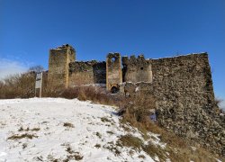 Cetatea Soimos judetul Arad iarna