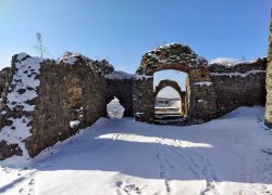 Cetatea Soimos judetul Arad iarna