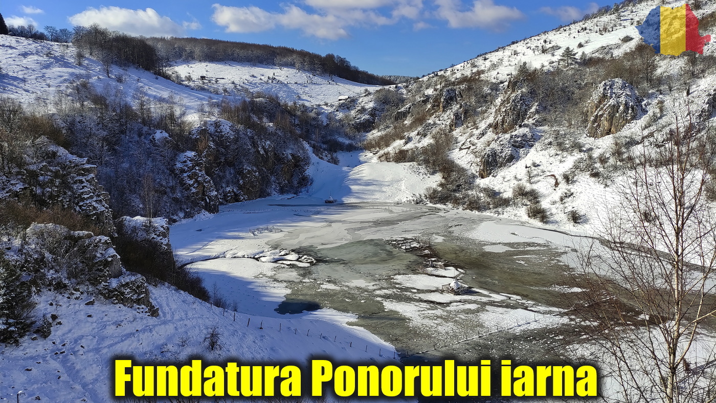 Fundatura Ponorului iarna din judetul Hunedoara
