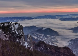 Vedere de la Cabana Dochia din Ceahlau